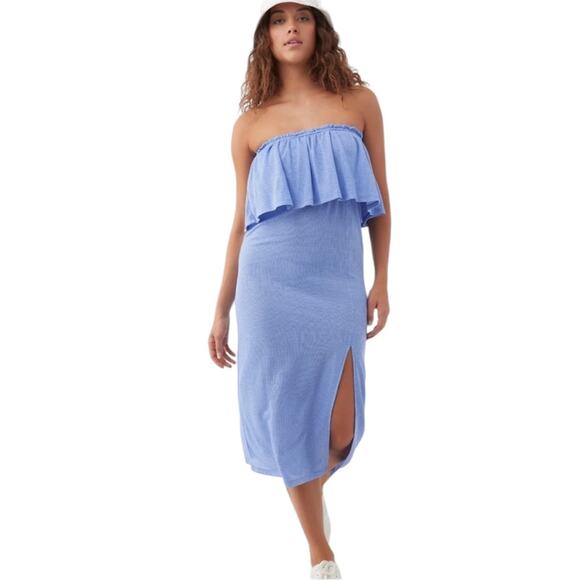 NWOT Women’s O’Neill Periwinkle Kole Midi Dress/Swim Coverup – Sz L - Picture 1 of 10